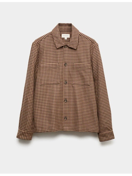 Marks & Spencer Flanelasta srajca iz čiste bombaževine s pepita vzorcem Marks & Spencer rjava