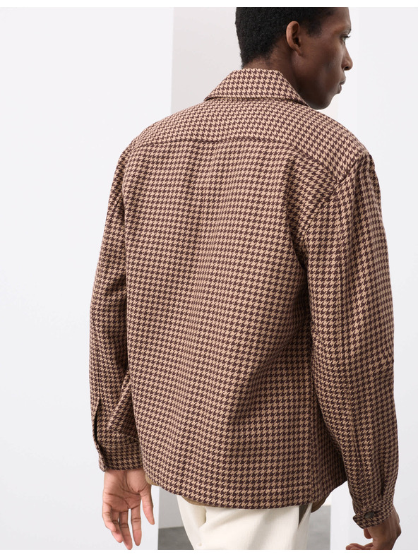 Marks & Spencer Flanelasta srajca iz čiste bombaževine s pepita vzorcem Marks & Spencer rjava