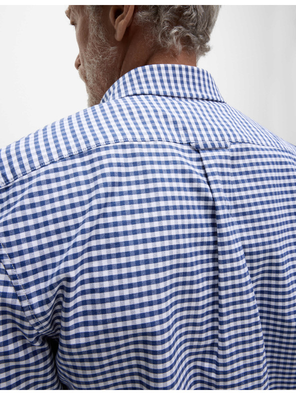 Marks & Spencer Karirasta Oxford srajca The Ultimate iz čistega bombaža Marks & Spencer mornarsko modra