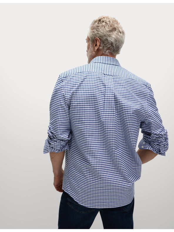 Marks & Spencer Karirasta Oxford srajca The Ultimate iz čistega bombaža Marks & Spencer mornarsko modra