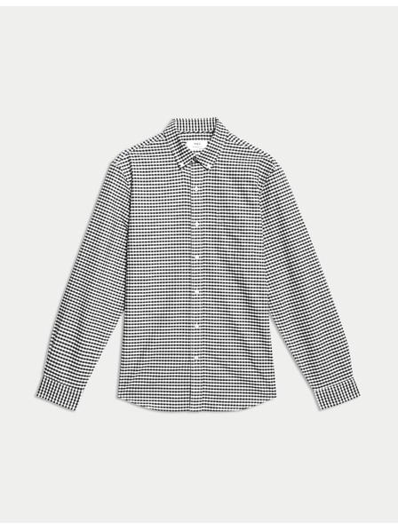 Marks & Spencer Karirasta Oxford srajca The Ultimate iz čistega bombaža Marks & Spencer črna