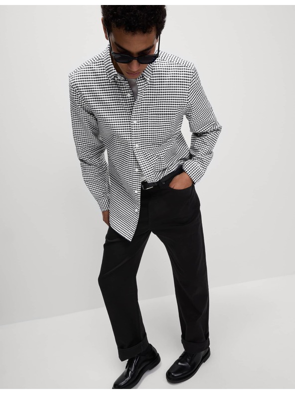 Marks & Spencer Karirasta Oxford srajca The Ultimate iz čistega bombaža Marks & Spencer črna