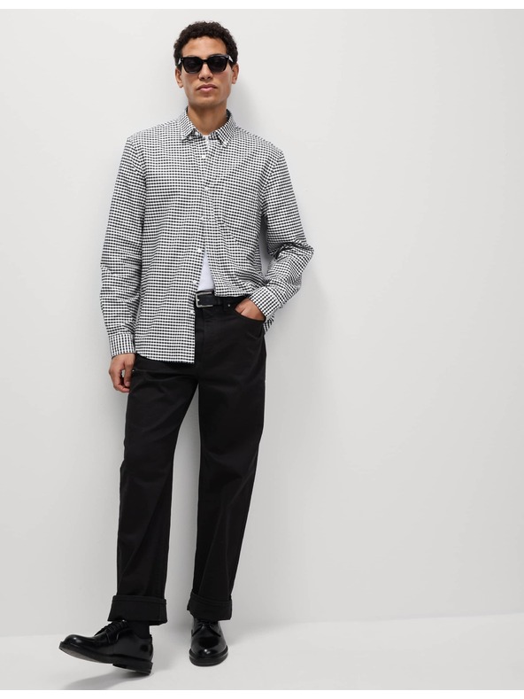 Marks & Spencer Karirasta Oxford srajca The Ultimate iz čistega bombaža Marks & Spencer črna