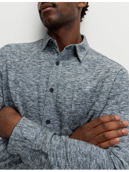 Marks & Spencer Čisto bombažna flanelasta srajca Marks & Spencer modra