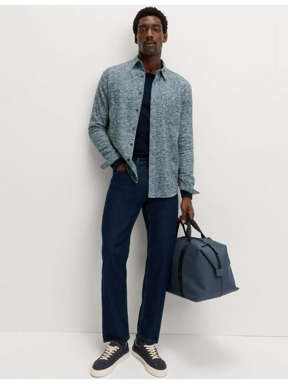 Marks & Spencer Čisto bombažna flanelasta srajca Marks & Spencer modra