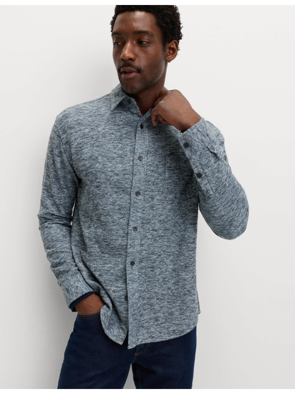 Marks & Spencer Čisto bombažna flanelasta srajca Marks & Spencer modra