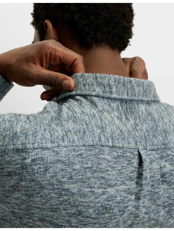 Marks & Spencer Čisto bombažna flanelasta srajca Marks & Spencer modra