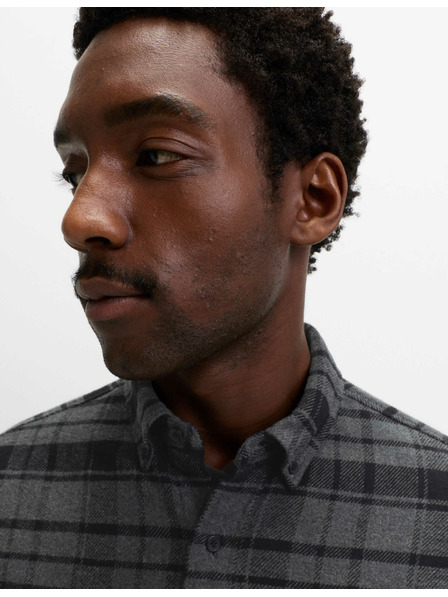 Marks & Spencer Čisto bombažna flanelasta srajca Marks & Spencer siva