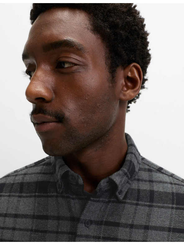 Marks & Spencer Čisto bombažna flanelasta srajca Marks & Spencer siva