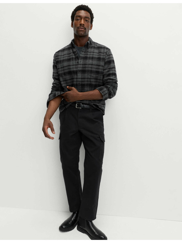 Marks & Spencer Čisto bombažna flanelasta srajca Marks & Spencer siva