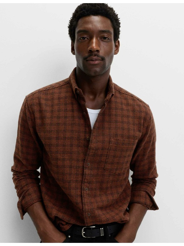 Marks & Spencer Čisto bombažna flanelasta srajca Marks & Spencer rjava