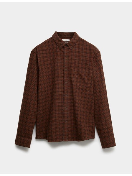 Marks & Spencer Čisto bombažna flanelasta srajca Marks & Spencer rjava