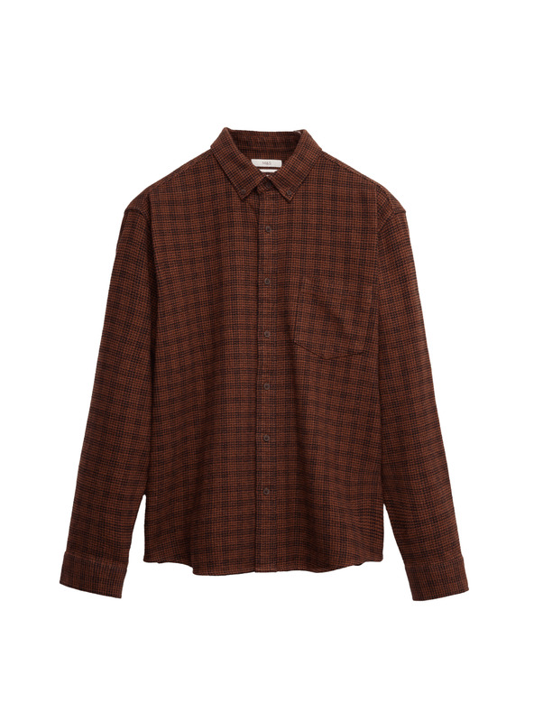 Marks & Spencer Čisto bombažna flanelasta srajca Marks & Spencer rjava