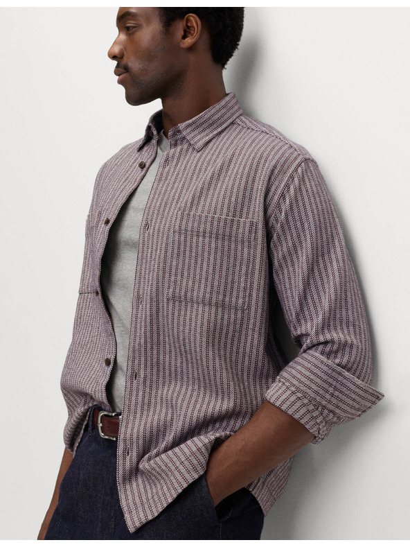 Marks & Spencer Prugasta flanelasta srajca iz čistega bombaža Marks & Spencer siva