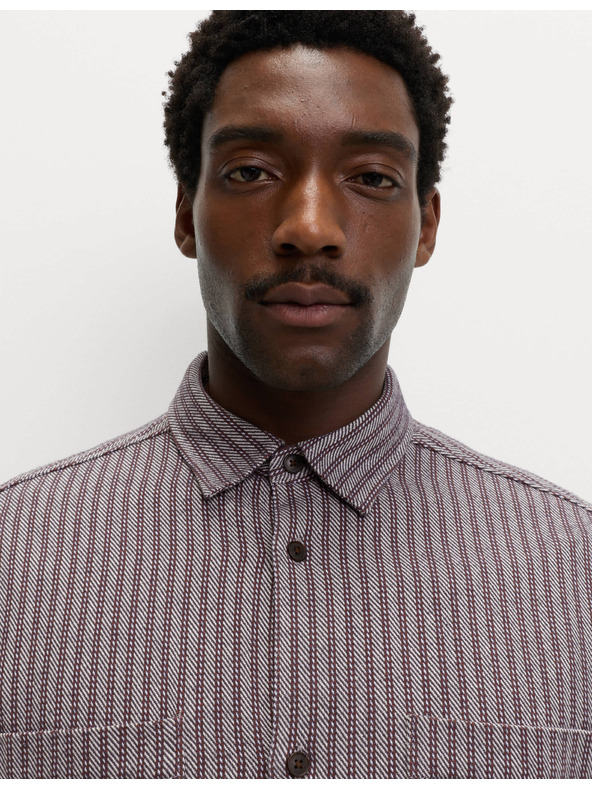 Marks & Spencer Prugasta flanelasta srajca iz čistega bombaža Marks & Spencer siva