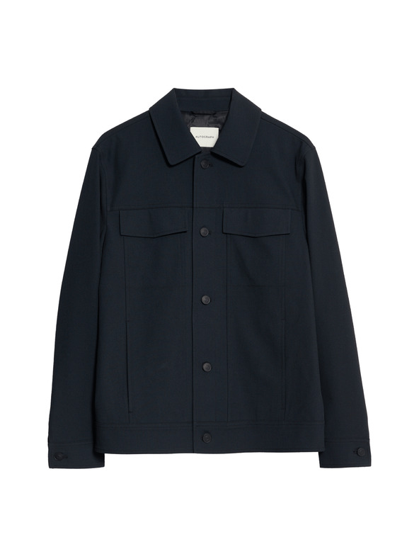 Marks & Spencer Funkcionalna keperjasta jakna s teksturo Marks & Spencer mornarsko modra