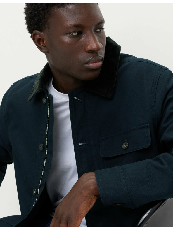 Marks & Spencer Jakna iz čiste bombaže s 3 žepi Marks & Spencer mornarsko modra