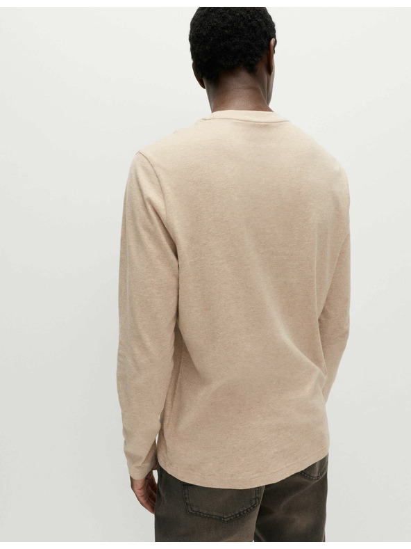 Marks & Spencer Čisto bombaževna majica z dolgimi rokavi, mehka na dotik Marks & Spencer bež