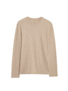 Marks & Spencer Čisto bombaževna majica z dolgimi rokavi, mehka na dotik Marks & Spencer bež
