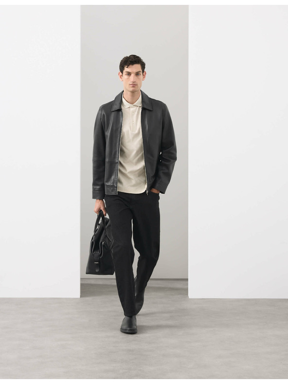 Marks & Spencer Polo majica z geometrijskim tiskom, iz 100% bombaževine Marks & Spencer smetana