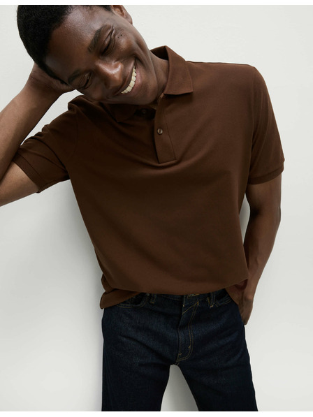 Marks & Spencer Polo majica The Ultimate Pique Marks & Spencer rjava