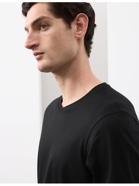 Marks & Spencer Majica z V-izrezom iz čiste Supima® bombažne tkanine Marks & Spencer črna