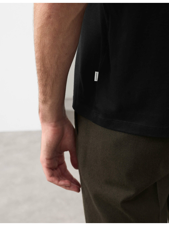 Marks & Spencer Majica z V-izrezom iz čiste Supima® bombažne tkanine Marks & Spencer črna