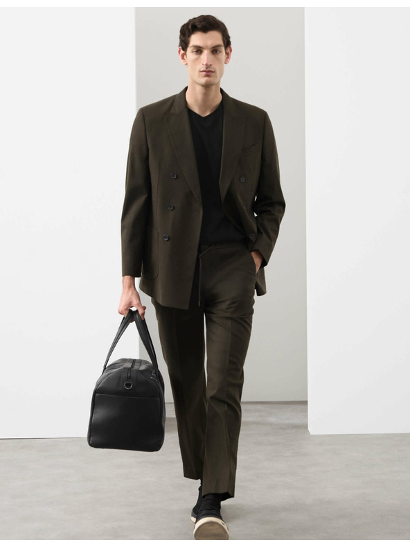 Marks & Spencer Majica z V-izrezom iz čiste Supima® bombažne tkanine Marks & Spencer črna