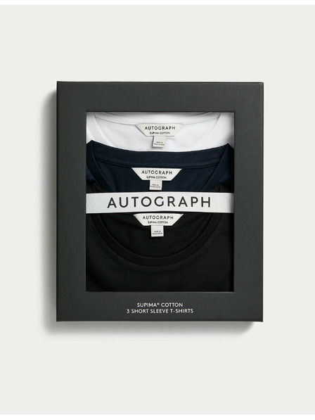 Marks & Spencer Majica iz čiste Supima® bombažne tkanine, 3 kosi Marks & Spencer mornarsko modra