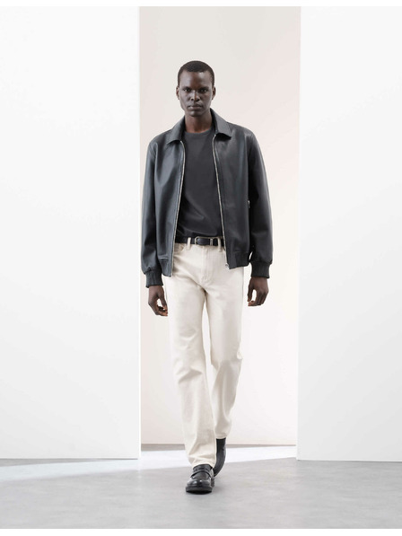 Marks & Spencer Majica iz premium bombažne tkanine, ozek kroj Marks & Spencer siva