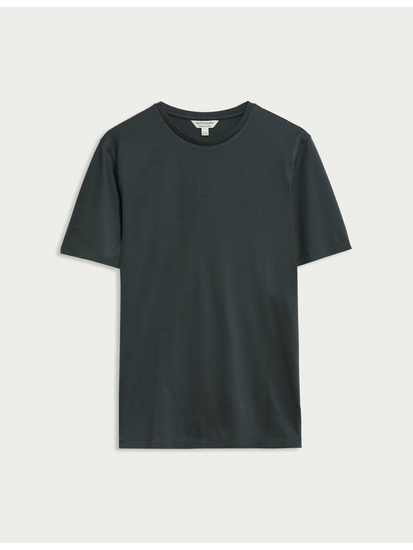 Marks & Spencer Majica iz premium bombažne tkanine, ozek kroj Marks & Spencer siva