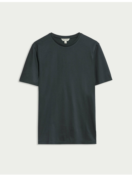 Marks & Spencer Majica iz premium bombažne tkanine, ozek kroj Marks & Spencer siva