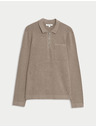 Marks & Spencer Polo majica Milano Knit z ohlapno zadrgo Marks & Spencer rjava