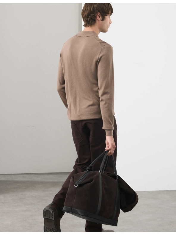 Marks & Spencer Polo majica iz čiste ekstra fine merinove volne Marks & Spencer rjava