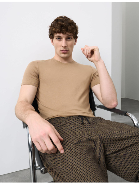 Marks & Spencer Majica iz bombažne mešanice Supima® Marks & Spencer rjava