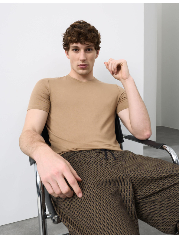 Marks & Spencer Majica iz bombažne mešanice Supima® Marks & Spencer rjava