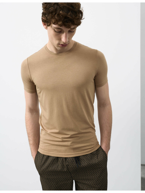 Marks & Spencer Majica iz bombažne mešanice Supima® Marks & Spencer rjava