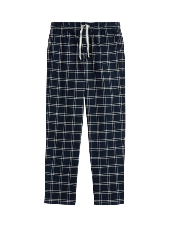 Marks & Spencer Karirane pižanske hlače iz 100% bombaža Marks & Spencer mornarsko modra