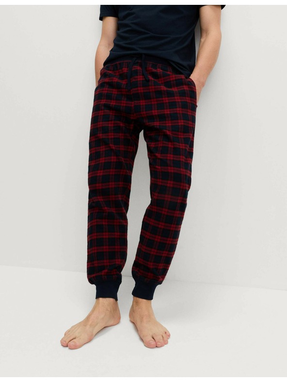 Marks & Spencer Kariraste pižama hlače iz 100% bombažne tkanine Marks & Spencer rdeča