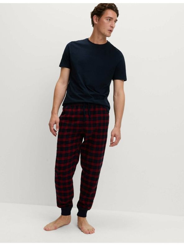 Marks & Spencer Kariraste pižama hlače iz 100% bombažne tkanine Marks & Spencer rdeča