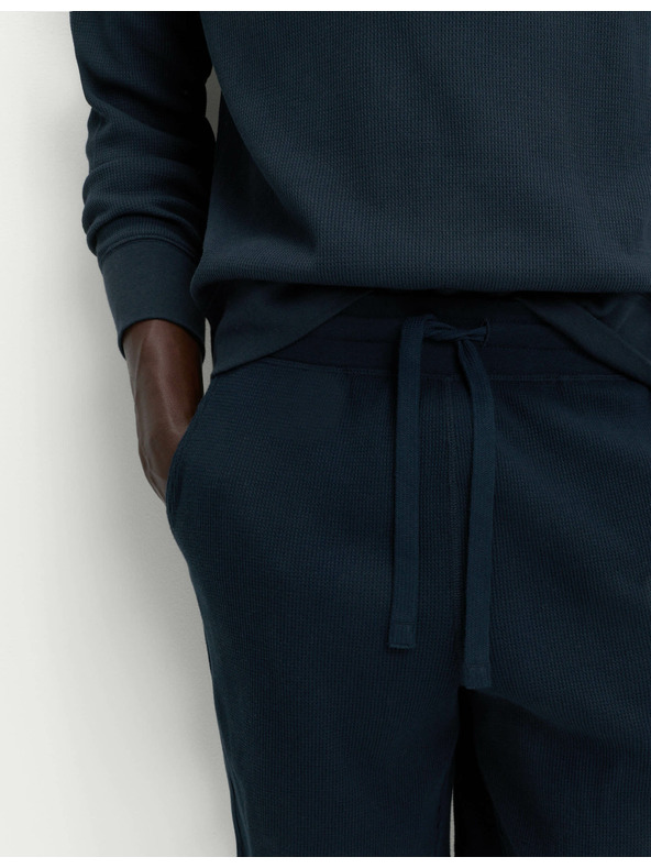 Marks & Spencer Domače kratke hlače iz čiste bombažne tkanine z vaflasto teksturo Marks & Spencer mornarsko modra