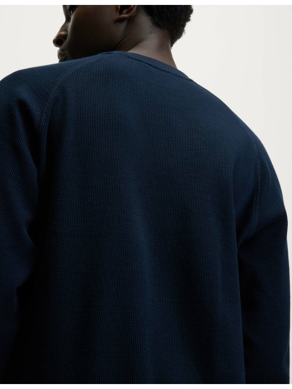 Marks & Spencer Domača jopa iz čiste bombažne tkanine z vaflasto teksturo Marks & Spencer mornarsko modra