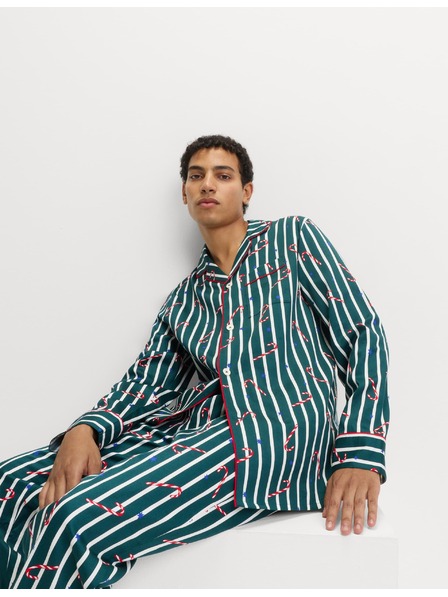 Marks & Spencer Božični pižama komplet iz čiste bombažne tkanine z motivom lizike Marks & Spencer zelena