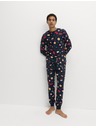 Marks & Spencer Božični domači komplet pižame z motivom hrane iz čiste bombaževine Marks & Spencer mornarsko modra