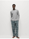 Marks & Spencer Karirasta pižama iz čiste bombažne tkanine Marks & Spencer siva