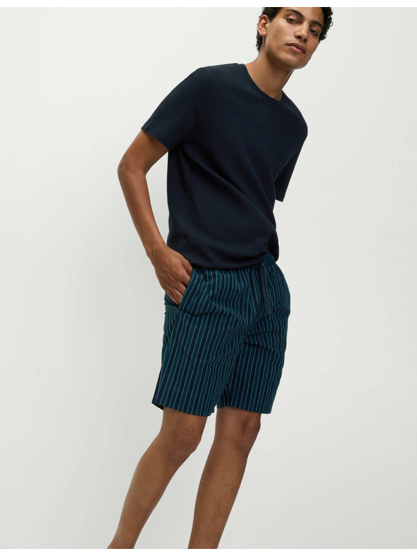 Marks & Spencer Pižama iz čiste bombažne tkanine z vaflasto teksturo Marks & Spencer mornarsko modra