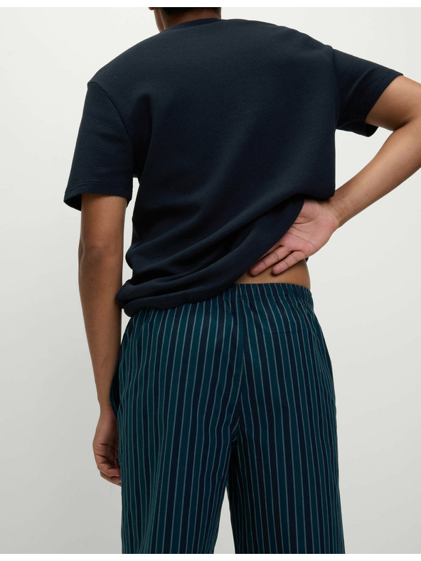 Marks & Spencer Pižama iz čiste bombažne tkanine z vaflasto teksturo Marks & Spencer mornarsko modra