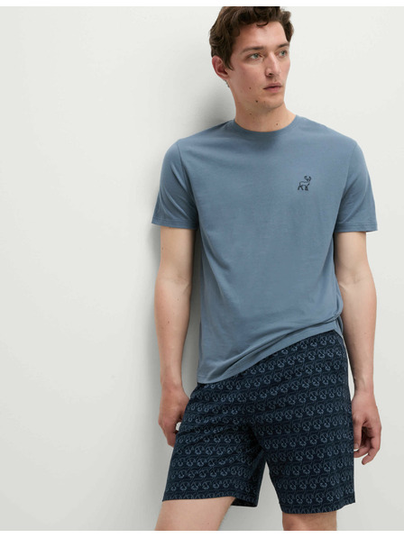 Marks & Spencer Pižama iz čiste bombažne tkanine z motivom jelena Marks & Spencer modra