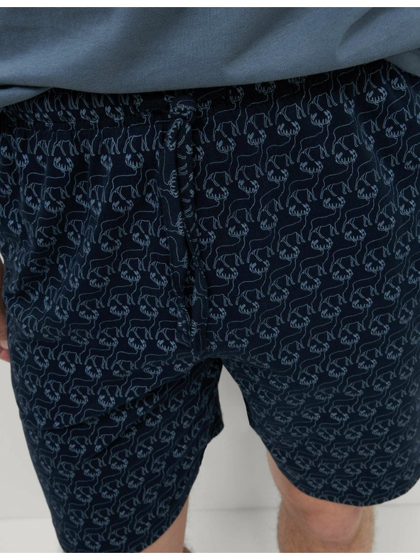 Marks & Spencer Pižama iz čiste bombažne tkanine z motivom jelena Marks & Spencer modra