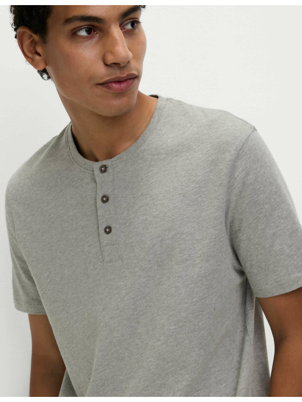 Marks & Spencer Karirasta pižama iz čiste bombažne tkanine z odprtim ovratnikom Marks & Spencer siva